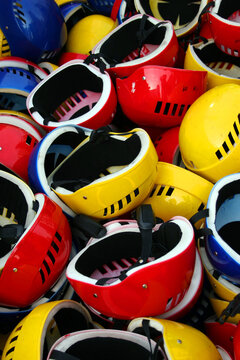 Colorful safety helmets