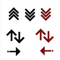 Set of Arrows collection icon collection trendy design style illustration on white background 