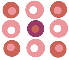 Retro dots pattern pink