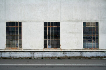 white factory windows