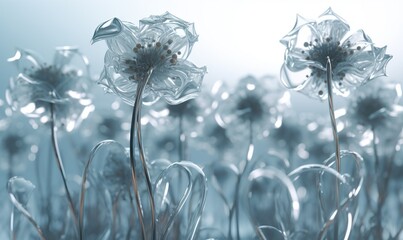  a bunch of flowers that are sitting in the grass together.  generative ai