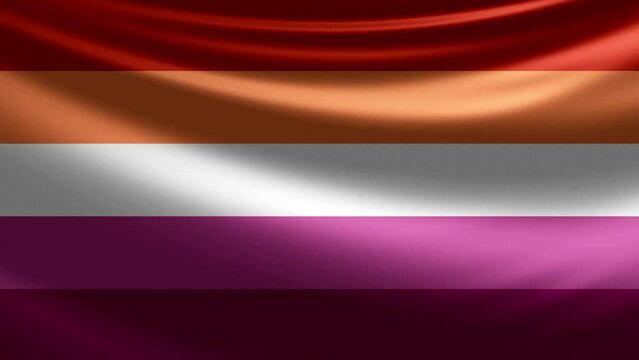 Lesbian Pride Flag Fluttering Beautifully