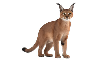 Caracal isolated on transparent background created with generative AI technology
