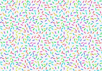 Fototapeta na wymiar Birthday sugar sprinkles seamless festive candy pattern for wrapping paper and fabrics and linens and kids