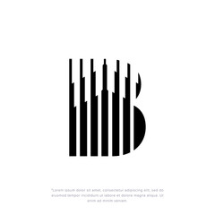 Vector letter B logo design template illustration
