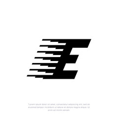 Vector letter E logo design template illustration