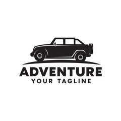 Obraz premium Vector 4wd car logo design template illustration