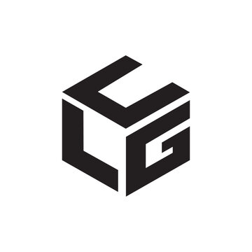 LGC, LCG, CLG logo with rectangular or box concept and modern style