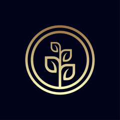 Vector leaf logo design template illusteation
