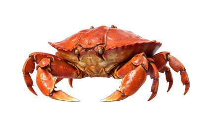 Crab isolated on transparent background created with generative AI technology