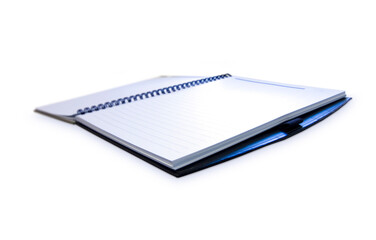 Opening Notebook on white background.