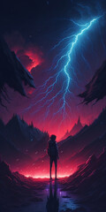 Anime, Anime Wallpaper, Anime pfp, iPhone Wallpaper, Alone Wallpaper, Silhouette, generative AI