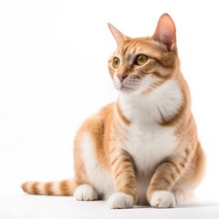 Obraz premium Australian Mist cat cat isolated on white background. Generative AI
