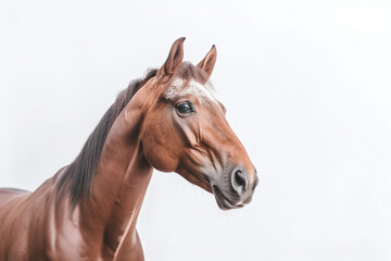 Obraz na płótnie Canvas horse isolated on white. Generative AI