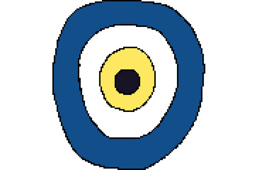 pixel art of evil eye bead