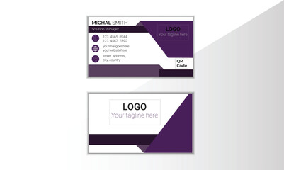 Double-sided modern business card template.