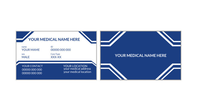 Here is a mock generic government medicare medical insurance card isolated on a white background and
 is a 3-D image.
