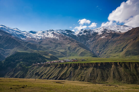 landscape in the mountains. Georgian border