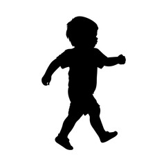 Fototapeta na wymiar silhouette of a child, boy