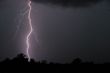 Thunderstorm with flashing