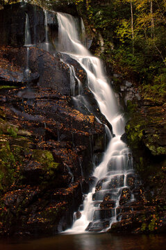 Eastatoe Falls on the Shoal Creek in Transylvania County, North Carolina.