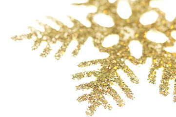 Snowflake with sparkling glitter