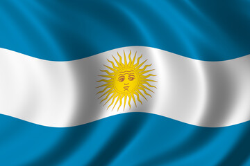 Flag of Argentina waving in the wind