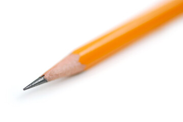 Sharp pencil on white background