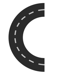u-turn road illustration