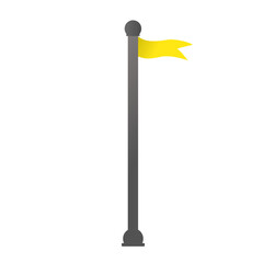 yellow flag isolated