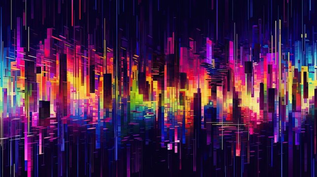 Colorful abstract glitch background