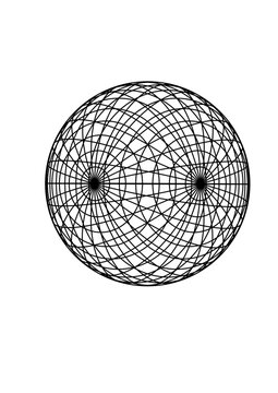 Kreisfl&auml;che gef&uuml;llt mit einem bipolaren abstrakten netzartigen linienmuster, modern art