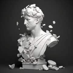 Romen Style Sculpture Breaking Apart