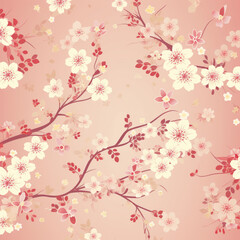 Obraz na płótnie Canvas Cherry Blossom Pattern