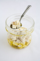 Feta Cheese marinated in olive oil and herbs