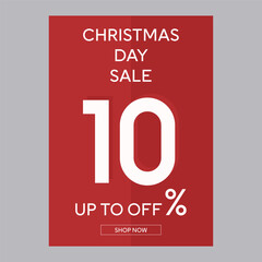 Christmas sale 10% off discount promotion poster