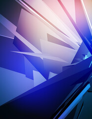 3D background with futuristic shapes.