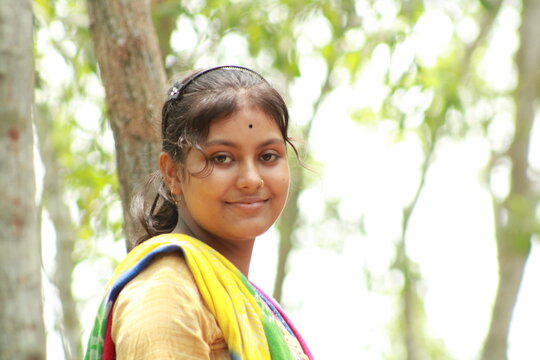 Teenage Young Indian Girl Smiling