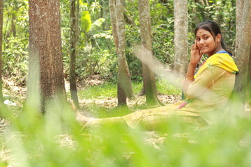 Charming Indian Girl In The Outdoors