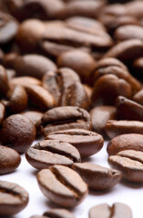 coffee beans on white