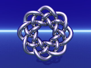 celtic knots design on blue background