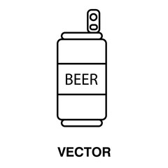 Obraz premium beer can icon vector illustration on white background..eps