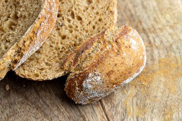 Dark wheat loaf of bread
