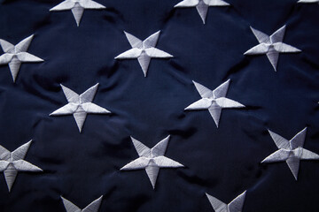 Close up star on an American flag