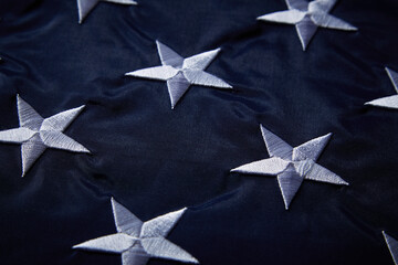 Close up star on an American flag