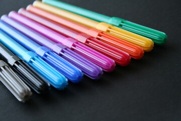 Fototapeta premium Colored Markers set pens