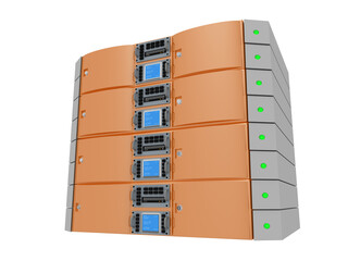 Computer generated image - Twin Server - Orange