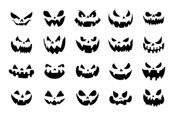 scary ghost face For carving pumpkins on Halloween night.