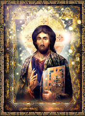 Digital illustration icon of Jesus Christ	
