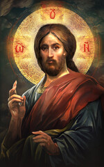 Digital illustration icon of Jesus Christ	
